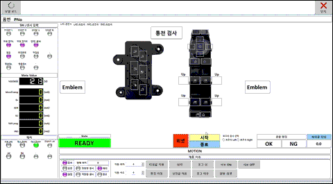 아이앤티 도어트림 스위치 자동검사기 FRONT UI